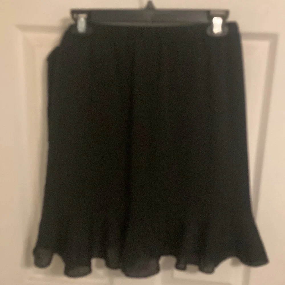 NWT Max Studio Flounce Skirt S MSRP $98 Black